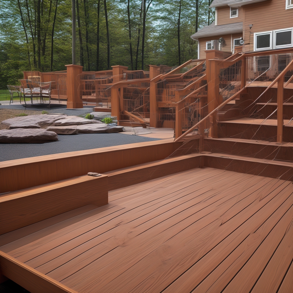 Top-quality professional deck installation with dimensional lumber showing craftsmanship and attention to detail